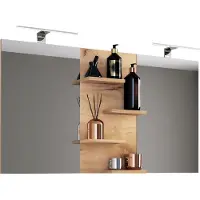 VCM Miroir de salle de bain sans cadre | Miroir mural avec compartiments de rangement | Design moderne | Dimensions env. H. 59 x 112 cm x D. 12 cm | Miroir mural – Budasi