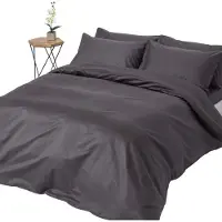 Homescapes Literie anthracite densité de fil 1000, 260 x 220 cm