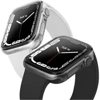 Uniq 2x Coque Glase Softcase Apple Watch 7 / 8 / 9 - 41 mm - Clear / Smoke