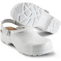 Sika Chaussure de sécurité Flex LBS sabot ouvert avec bride de talon Blanc-44