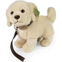 Rappa Chien en peluche golden retriever avec laisse de 25 cm, respectueux de l'environnement