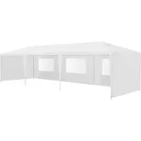 Casa.pro [] Pavillon 900x300x255cm Tente de jardin Tente de fête Tente de jardin Tente à bière Tente de fête Blanc