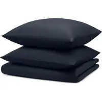 Blumtal linge de lit 260x240cm + 2x taies d'oreiller 65x65cm - Microfibre Bed Sheets 260x240cm - Set de 3 draps de lit bleu foncé
