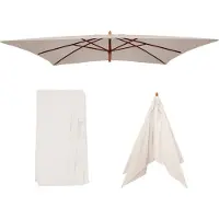 Mendler Toile Pour Parasol Florida, Toile De Remplacement Pour Parasol, Polyester 3x4m Crème