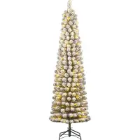 Black Box Arbre de Noël artificiel Charlton - 63x63x260 cm - PVC - Vert glacé