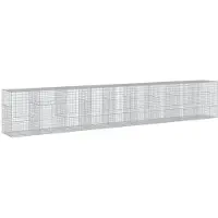 vidaXL Gabion avec couvercle 900x100x150 cm Fer galvanisé
