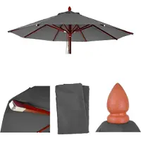 Mendler Toile de rechange pour parasol -C57 Ø3m