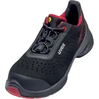 Uvex chaussures basses 1 G2 S1P noir, rouge largeur 14 Gr. 43