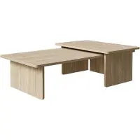 Selsey Usalo - Table basse set of 2 - 140x90 / 90x55 cm - Finition bois de chêne