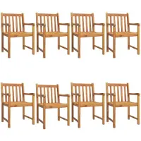 vidaXL Chaises de jardin 8 pcs. 56x55,5x90 cm bois massif acacia