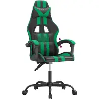 vidaXL Chaise de jeu noir et vert similicuir