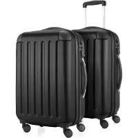 Hauptstadtkoffer - Spree - 2 x trolleys bagages à main avec soufflet extensible, set de valises cabine, bagage de bord extensible TSA, 4 roulettes 55 cm, 42 litres,Vert pomme-bleu foncé