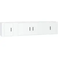 vidaXL Ensemble de meubles TV 3 pièces blanc en bois composite