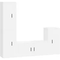 vidaXL Ensemble de 4 armoires TV blanc en bois composite