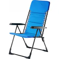 Kadax fauteuil de jardin "Zamora", chaises de jardin pliantes, avec capacité de charge jusqu'à 110 kg, bleu