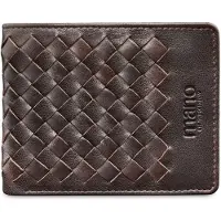 Mano Cuir porte-monnaie Don Luca Mini Coin Wallet with Flap Dark Brown marron foncé