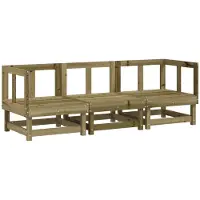 vidaXL Ensemble de salon de jardin 3 pièces en pin imprégné