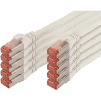 Digitus DK-1644010-WH10 Patch Cable Cat. 6, S/FTP, 1.0 m, blanc, 10er