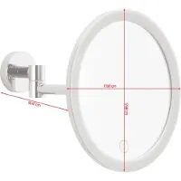 TESA 40613-00000-00 Kosmetikspiegel beleuchtet VISIOON LED silber