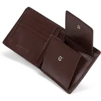 SERASAR | Porte-monnaie en cuir [Space] avec Braun Leather | Couleur : Marron | Longueur : 12.5cm