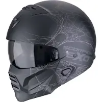 Scorpion EXO-Combat 2 Spiderweb Casque Jet Mat/Noir/Argenté XS unisex