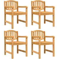 vidaXL Chaises de jardin 4 pcs. 58x59x88 cm bois massif teck