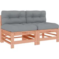 vidaXL Canapé central avec coussin 2 pcs. Bois massif Douglas