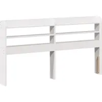 vidaXL Tête de lit avec étagères Blanc 140 cm Pin massif