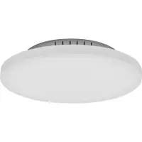 Osram Planon Frameless Round luminaire panel sans cadre en blanc avec la technologie LED avancée, 19 W, forme ronde (300 mm de diamètre), couleur de lumière blanc chaud à 3000 K, boîtier en aluminium
