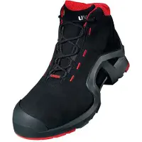Uvex 1 support Bottes S3 noir, rouge largeur 12 Gr. 52