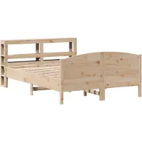 vidaXL Lit en bois massif sans matelas 160x200 cm pin