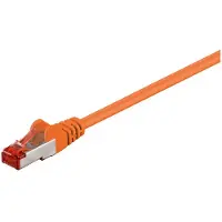 Goobay CAT 6 Patchkabel, S/FTP (PiMF), orange, 2 m - Kupferleiter (CU), halogenfreier Kabelmantel (LSZH)
