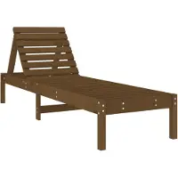 vidaXL Bain de soleil marron miel 199,5x60x74 cm pin massif
