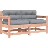 vidaXL Chaises de jardin avec coussins 2 pcs. Bois massif Douglas