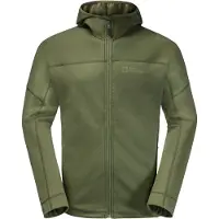 Jack Wolfskin Veste en polaire 'Hirschberg Hooded FZ M' vert