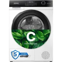 HEISSNER HHPD-HMK90IVFC+++ Sèche-linge à pompe à chaleur 9 kg, sèche-chaussures,tactile, anti-froissage, blanc