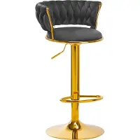 Activeshop 4Rico Bar Hocker Qs-B313A Gris velours