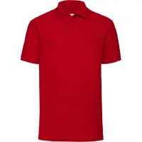Fruit Of The Loom Polo Piqué 65/35 Herren, Kurzarm BC388 (S) (Rot)