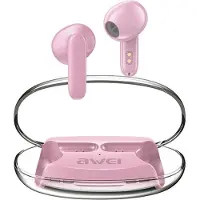Awei Casque Bluetooth 5.3 T85 Enctws + Station d'accueil Rose/Pink