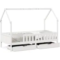 vidaXL Lit d'enfant avec tiroirs 90x190 cm pin massif