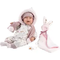 Llorens 74030 NEW BORN - poupée réaliste avec sons et corps en tissu doux - 42 cm