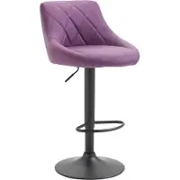 CLP Tabouret de bar Lazio, réglable en hauteur et pivotant à 360°, assise bordeaux, piètement noir