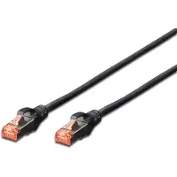 Digitus Patchkabel Cat6 S/FTP 2xRJ45 5.0m schw Hebelschutz Polybeutel