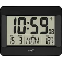 TFA-Dostmann TFA Funk Uhr schwarz 407234 4009816036742