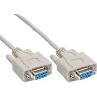 Intos 12224 Câble null-modem, 9 broches prise femelle / prise femelle, 3m, encapsulé