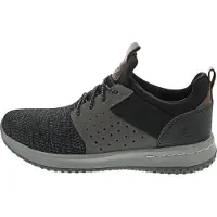 SKECHERS Baskets basses 'Delson Camben' marron / taupe / gris clair / noir