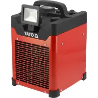 YATO Appareil de chauffage, aérotherme, chauffage à air pulsé 3300W 3 vitesses avec thermostat et spot LED