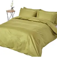 Homescapes Literie, densité de fil 1000, vert olive, 230 x 220 cm