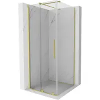 Mexen Velar cabine de douche à enrouler 120 x 120 cm, Transparent, or brossé - 871-120-120-01-55