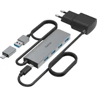 Hama 00200138 Hub USB 4x gris